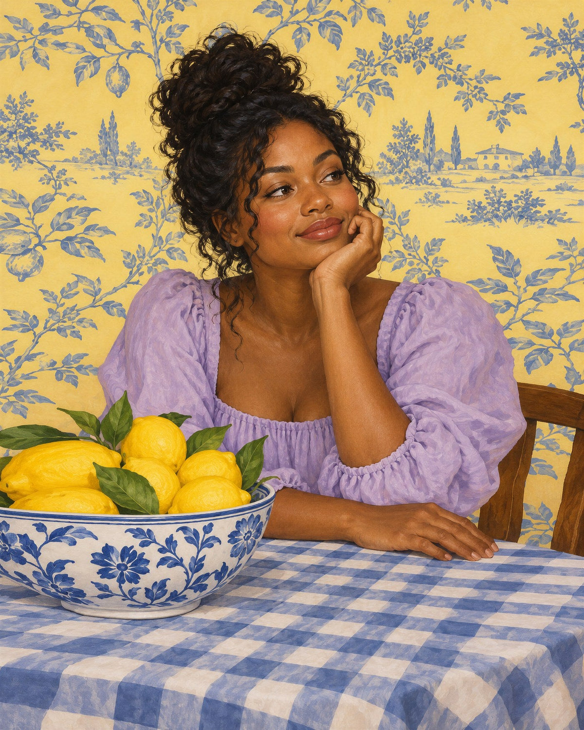 Lemons on the Table by Simone Harlow, the artwork