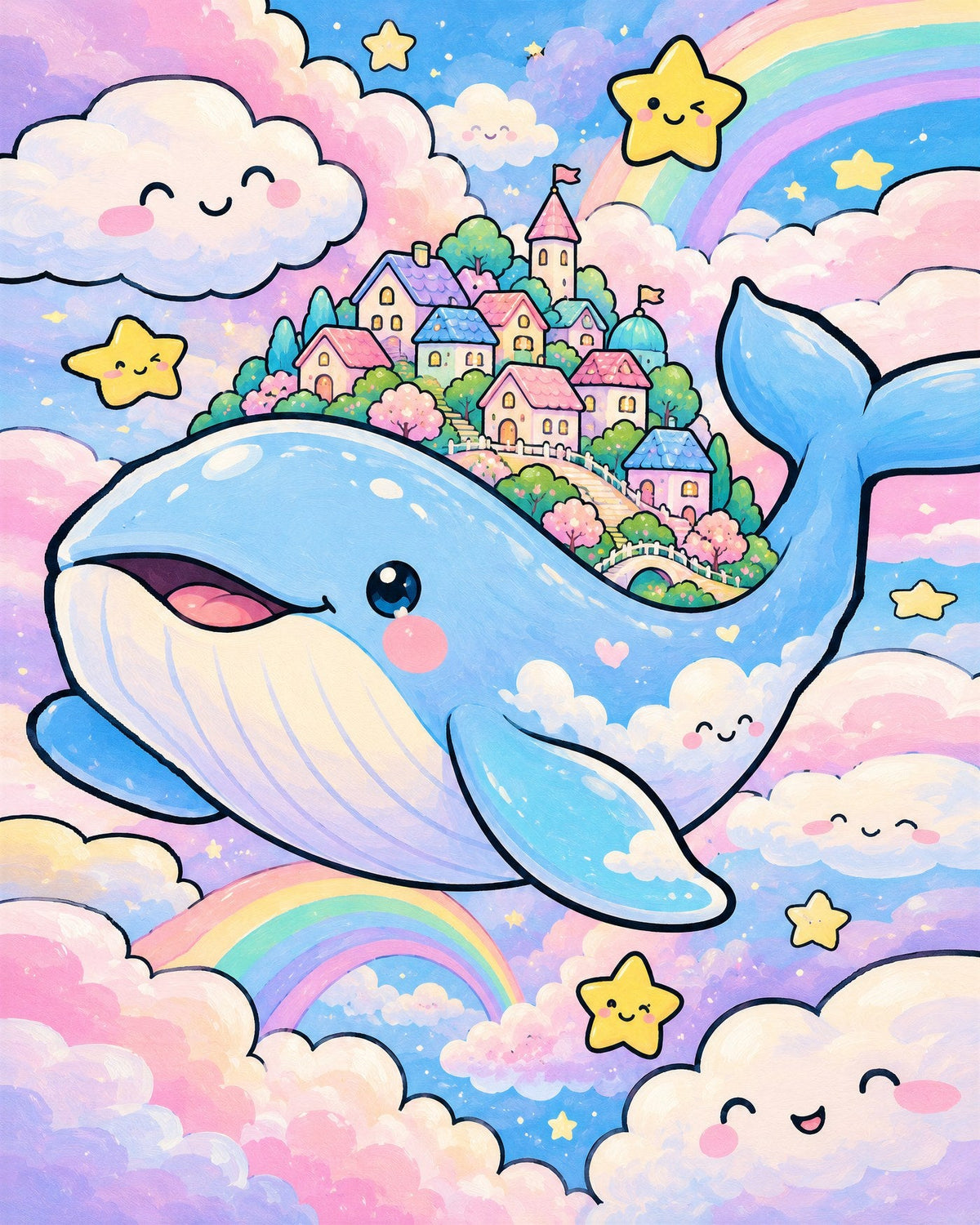 Sweet Dreams Whale by Juno Bright, the artwork