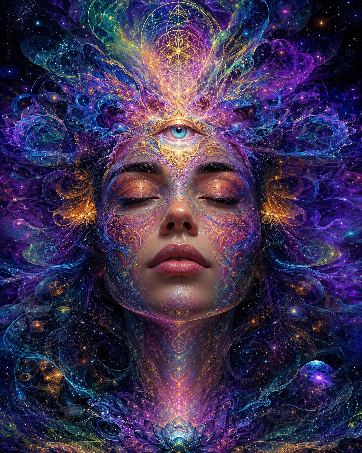 The Inner Cosmos by Aurelia Voss, the artwork