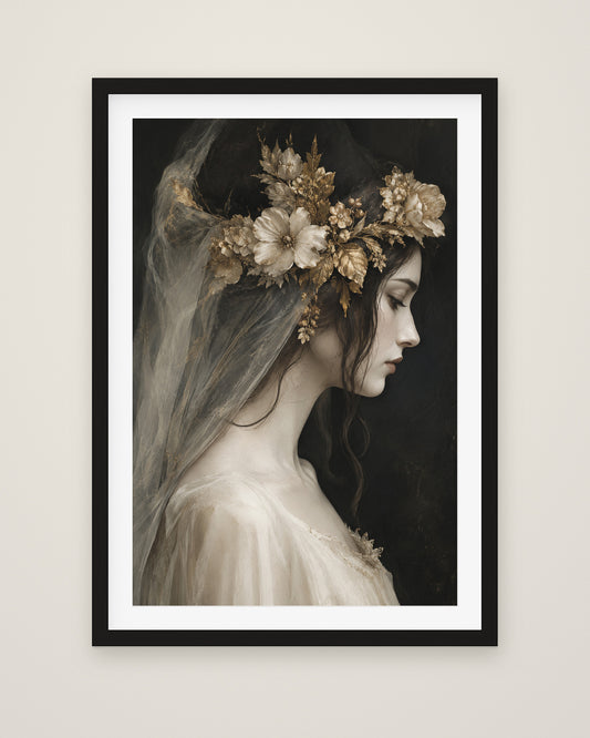 Elysian Florentia by Isadora Veyne, Museum Edition framed fine art print in a black box frame with a snow white mount