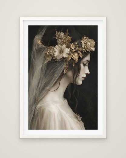 Elysian Florentia by Isadora Veyne, Museum Edition framed fine art print in a white box frame with a snow white mount