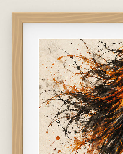 Equus Ignis Museum Edition, close up of the box frame, bevelled mount and Hahnemühle Photo Rag paper