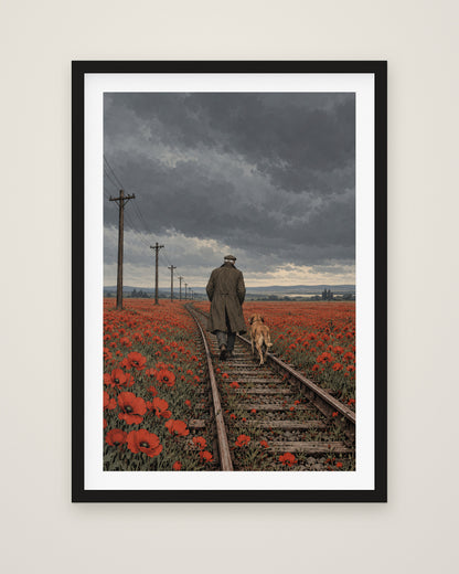 Northbound by Elias Northcott, Museum Edition framed fine art print in a black box frame with a snow white mount