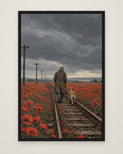 Northbound by Elias Northcott, Museum Edition framed edge to edge in a black box frame, 60 × 90 cm and 80 × 120 cm