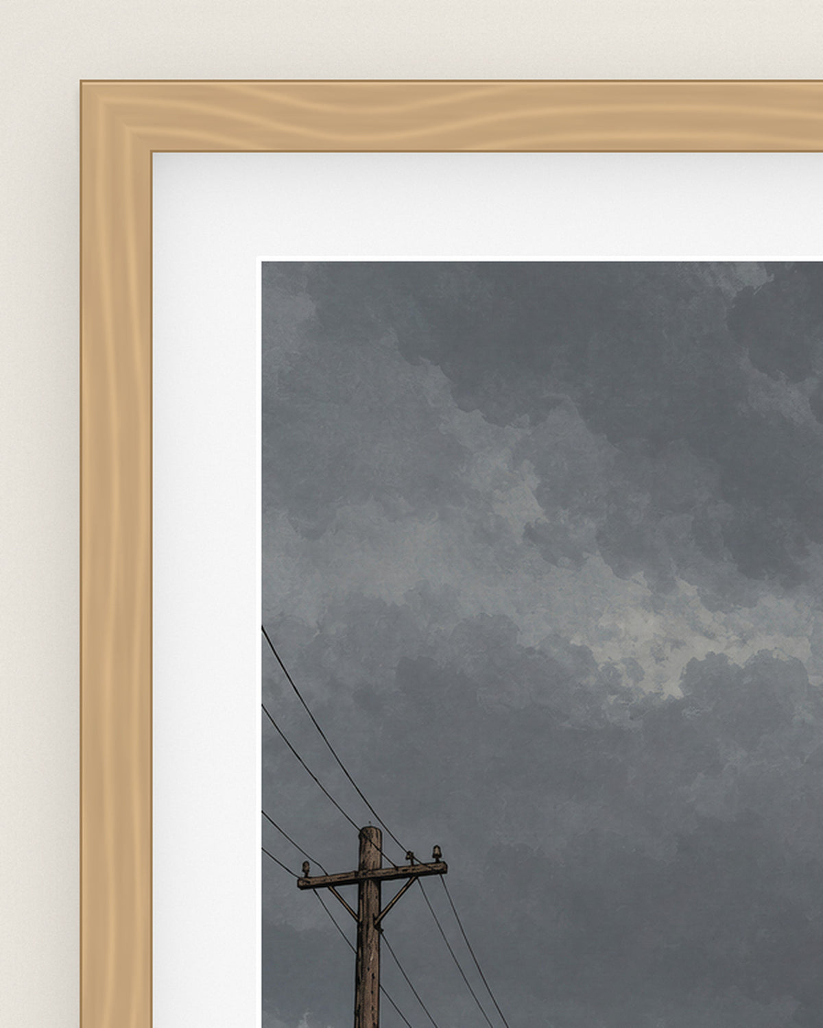 Northbound Museum Edition, close up of the box frame, bevelled mount and Hahnemühle Photo Rag paper