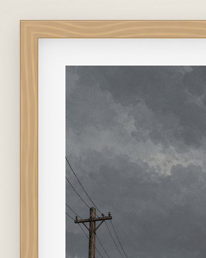 Northbound Museum Edition, close up of the box frame, bevelled mount and Hahnemühle Photo Rag paper