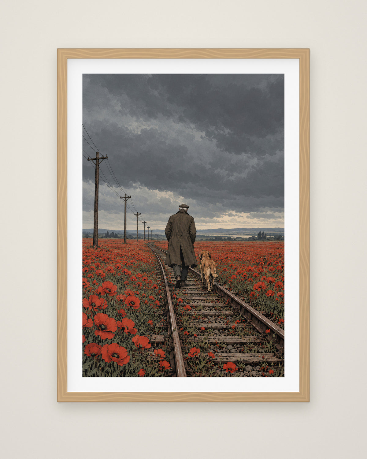 Northbound by Elias Northcott, Museum Edition framed fine art print in a natural box frame with a snow white mount