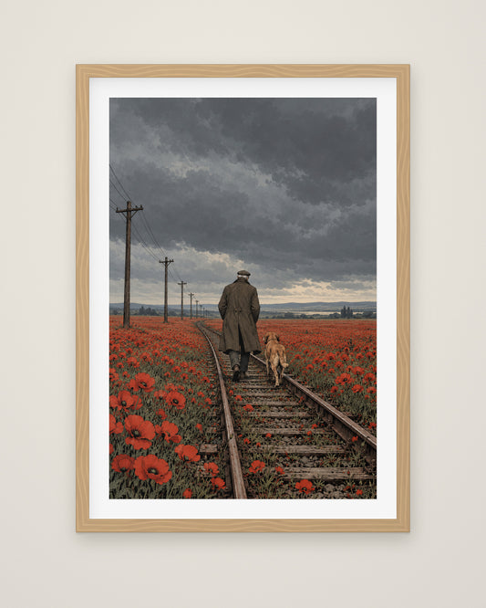 Northbound by Elias Northcott, Museum Edition framed fine art print in a natural box frame with a snow white mount