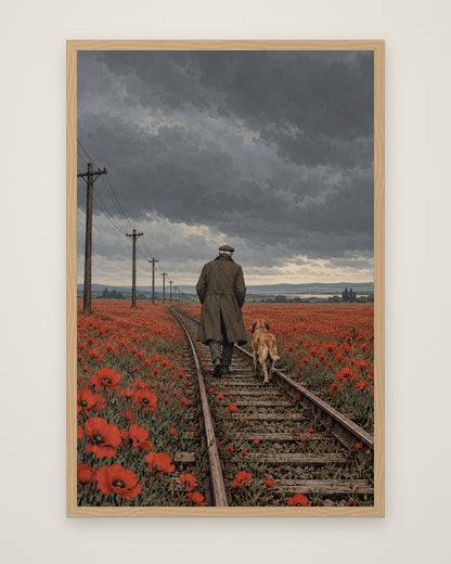 Northbound by Elias Northcott, Museum Edition framed edge to edge in a natural box frame, 60 × 90 cm and 80 × 120 cm