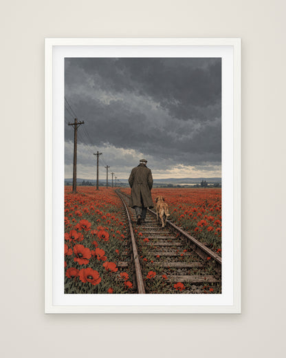Northbound by Elias Northcott, Museum Edition framed fine art print in a white box frame with a snow white mount