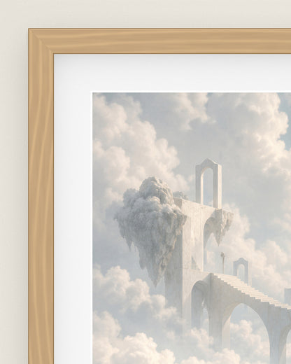 Porta Nubium Museum Edition, close up of the box frame, bevelled mount and Hahnemühle Photo Rag paper