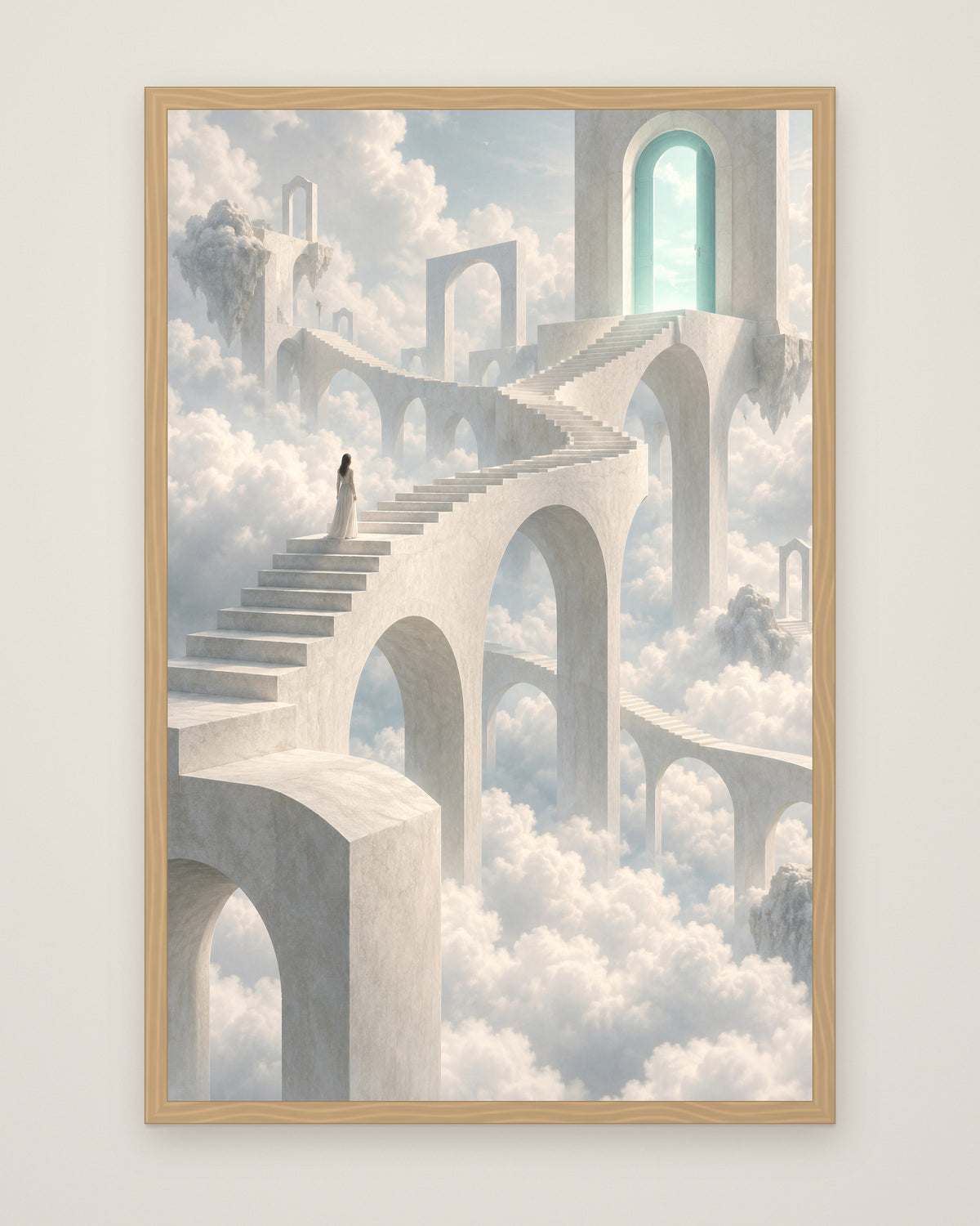 Porta Nubium by Lucien Arvaux, Museum Edition framed edge to edge in a natural box frame, 60 × 90 cm and 80 × 120 cm
