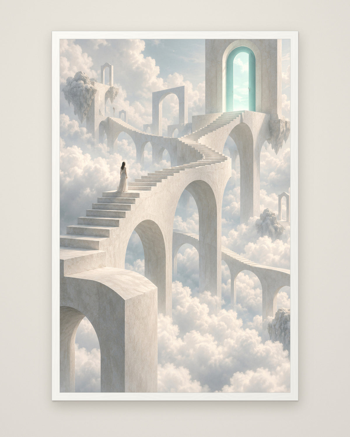 Porta Nubium by Lucien Arvaux, Museum Edition framed edge to edge in a white box frame, 60 × 90 cm and 80 × 120 cm