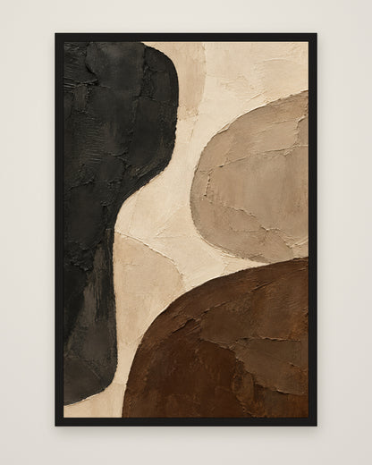 Sand and Shadow by Mila Sorel, Museum Edition framed edge to edge in a black box frame, 60 × 90 cm and 80 × 120 cm
