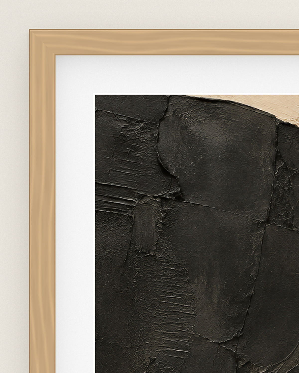 Sand and Shadow Museum Edition, close up of the box frame, bevelled mount and Hahnemühle Photo Rag paper