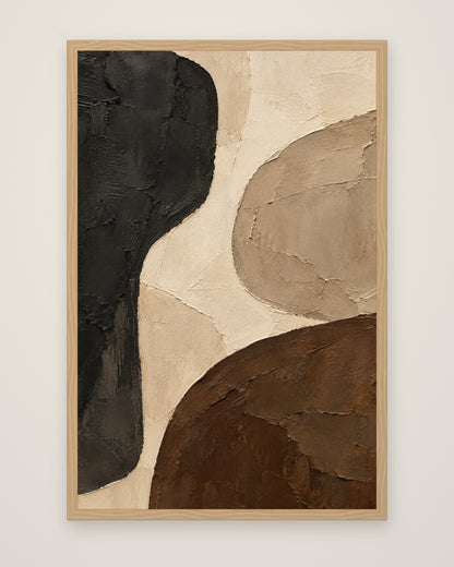 Sand and Shadow by Mila Sorel, Museum Edition framed edge to edge in a natural box frame, 60 × 90 cm and 80 × 120 cm