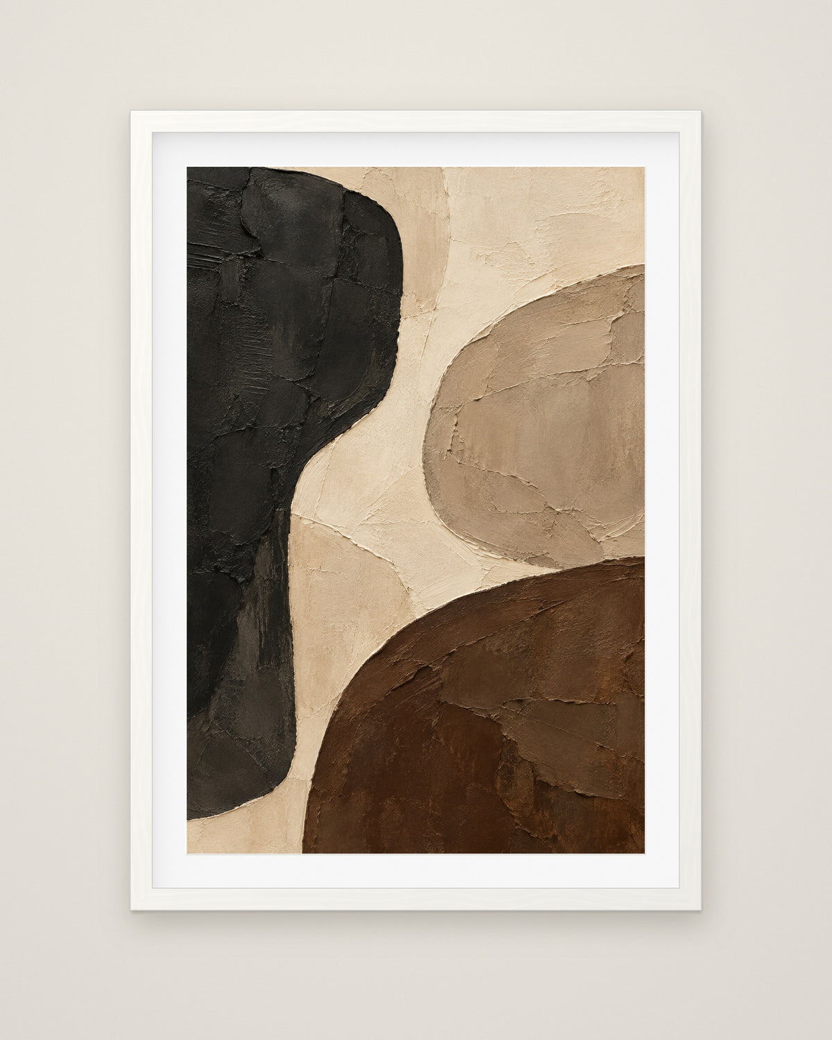 Sand and Shadow by Mila Sorel, Museum Edition framed fine art print in a white box frame with a snow white mount