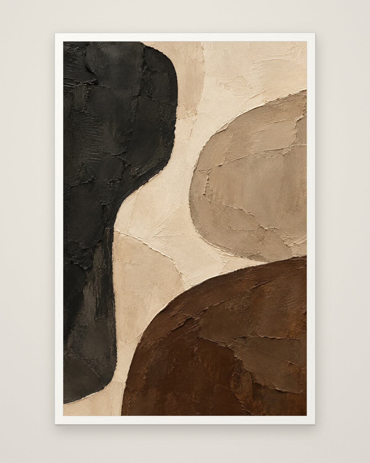Sand and Shadow by Mila Sorel, Museum Edition framed edge to edge in a white box frame, 60 × 90 cm and 80 × 120 cm