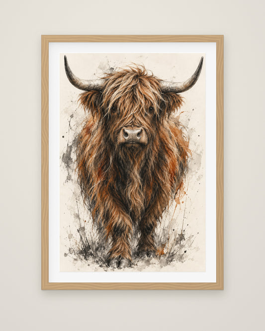 Sienna Caledonia by Cassian Rooke, Museum Edition framed fine art print in a natural box frame with a snow white mount
