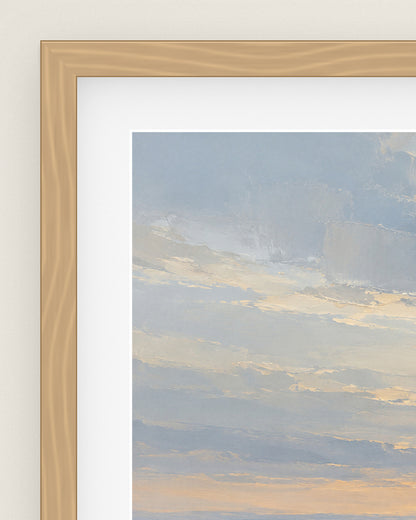 Silver Estuary Museum Edition, close up of the box frame, bevelled mount and Hahnemühle Photo Rag paper