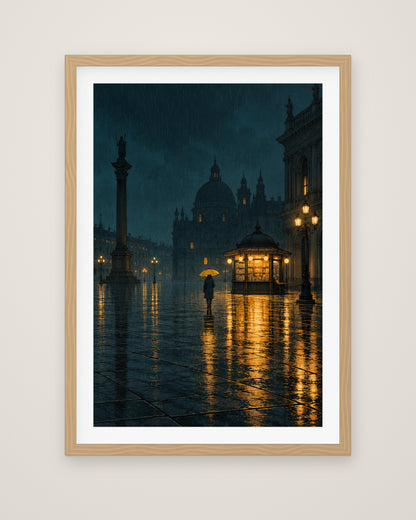 Small Hours by Elias Northcott, Museum Edition framed fine art print in a natural box frame with a snow white mount
