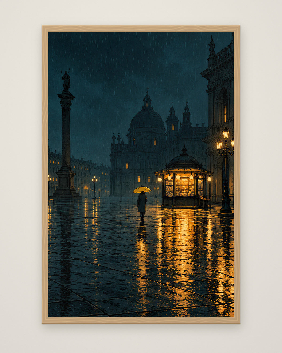Small Hours by Elias Northcott, Museum Edition framed edge to edge in a natural box frame, 60 × 90 cm and 80 × 120 cm