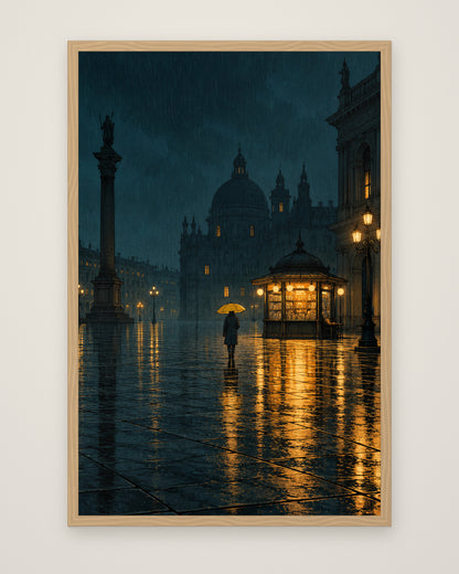 Small Hours by Elias Northcott, Museum Edition framed edge to edge in a natural box frame, 60 × 90 cm and 80 × 120 cm