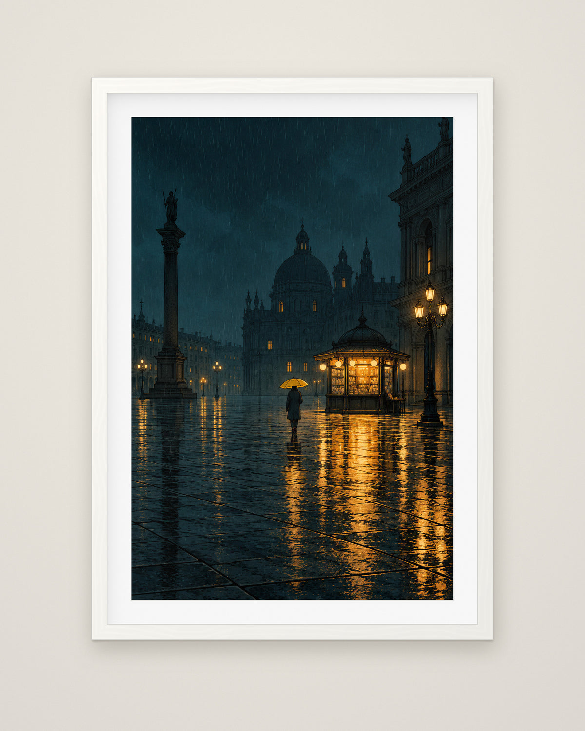 Small Hours by Elias Northcott, Museum Edition framed fine art print in a white box frame with a snow white mount