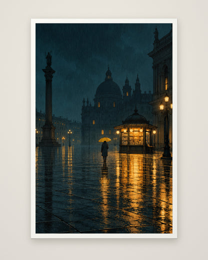 Small Hours by Elias Northcott, Museum Edition framed edge to edge in a white box frame, 60 × 90 cm and 80 × 120 cm