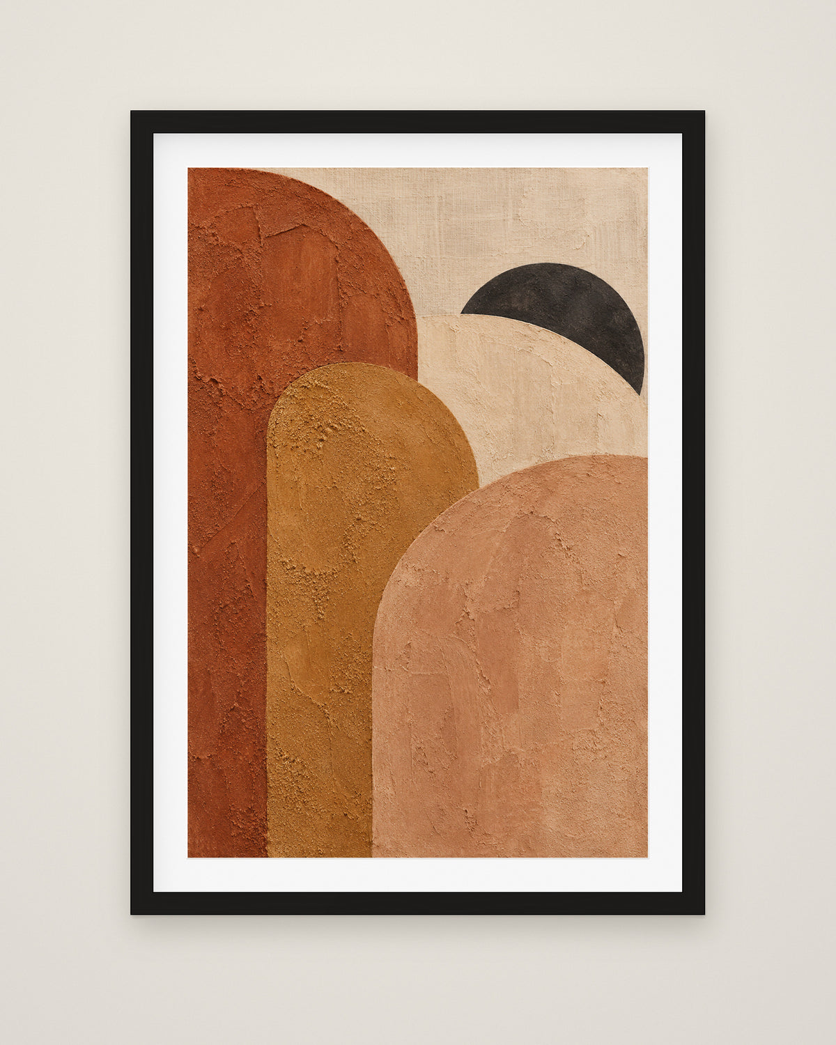 Terra Arch by Mila Sorel, Museum Edition framed fine art print in a black box frame with a snow white mount
