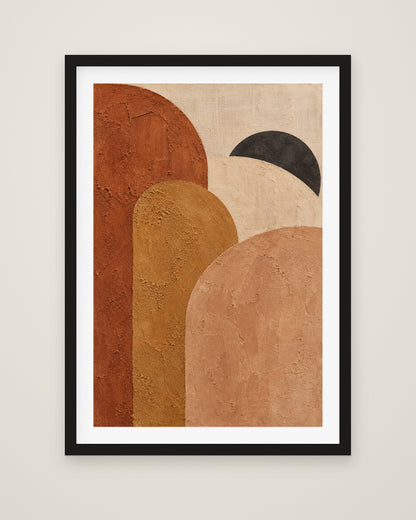 Terra Arch by Mila Sorel, Museum Edition framed fine art print in a black box frame with a snow white mount