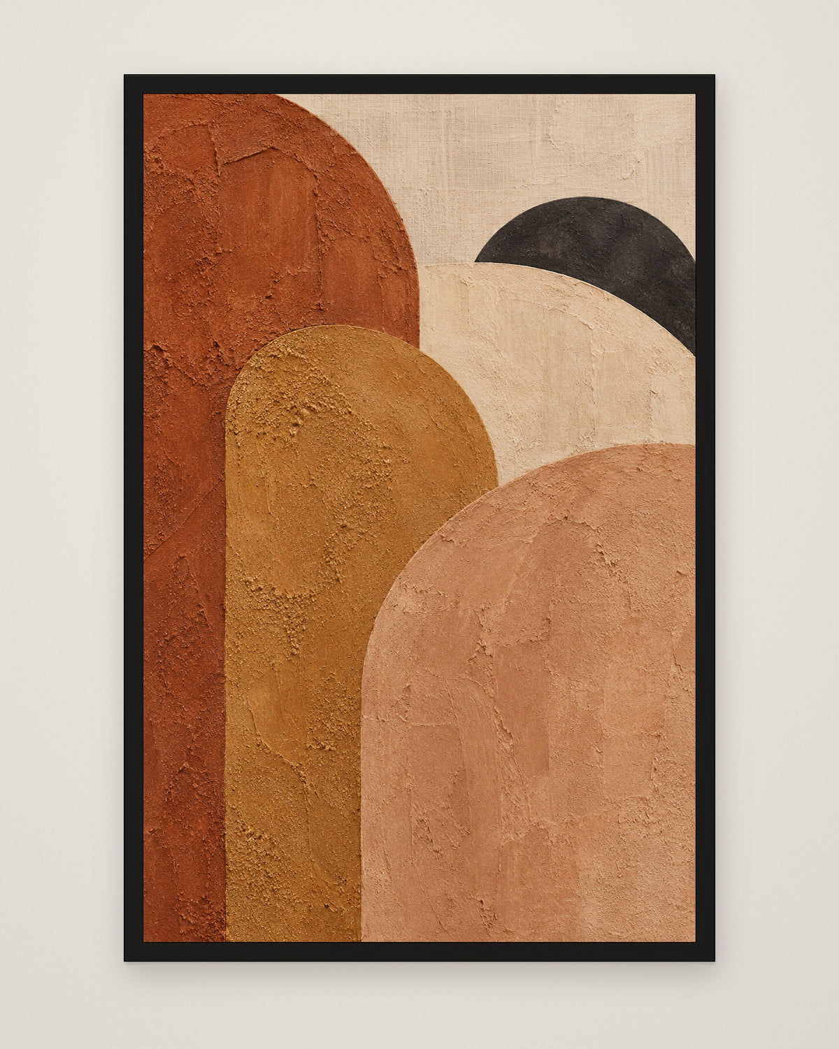 Terra Arch by Mila Sorel, Museum Edition framed edge to edge in a black box frame, 60 × 90 cm and 80 × 120 cm
