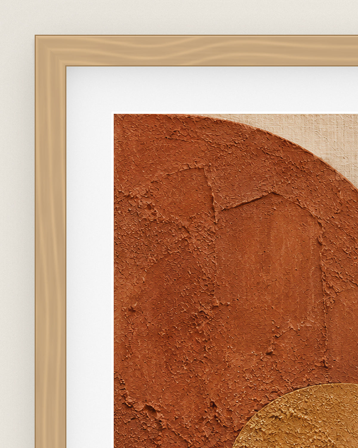 Terra Arch Museum Edition, close up of the box frame, bevelled mount and Hahnemühle Photo Rag paper