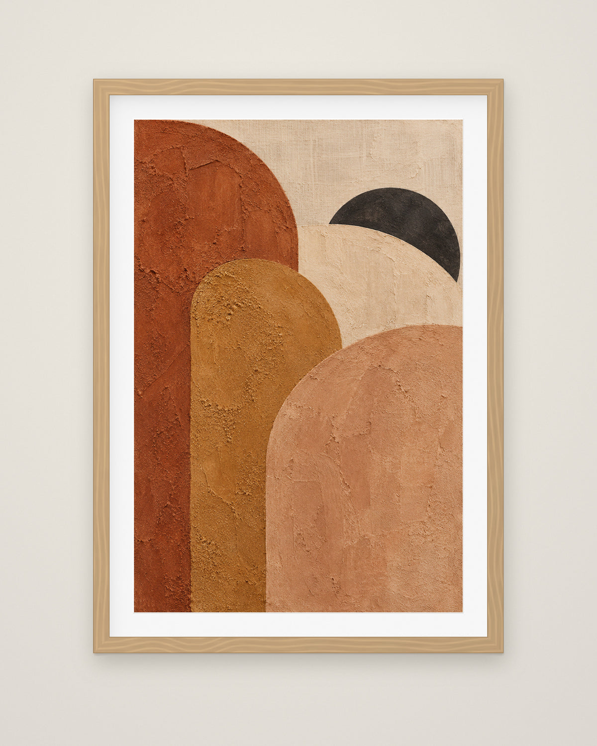 Terra Arch by Mila Sorel, Museum Edition framed fine art print in a natural box frame with a snow white mount