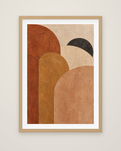 Terra Arch by Mila Sorel, Museum Edition framed fine art print in a natural box frame with a snow white mount