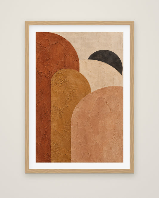Terra Arch by Mila Sorel, Museum Edition framed fine art print in a natural box frame with a snow white mount