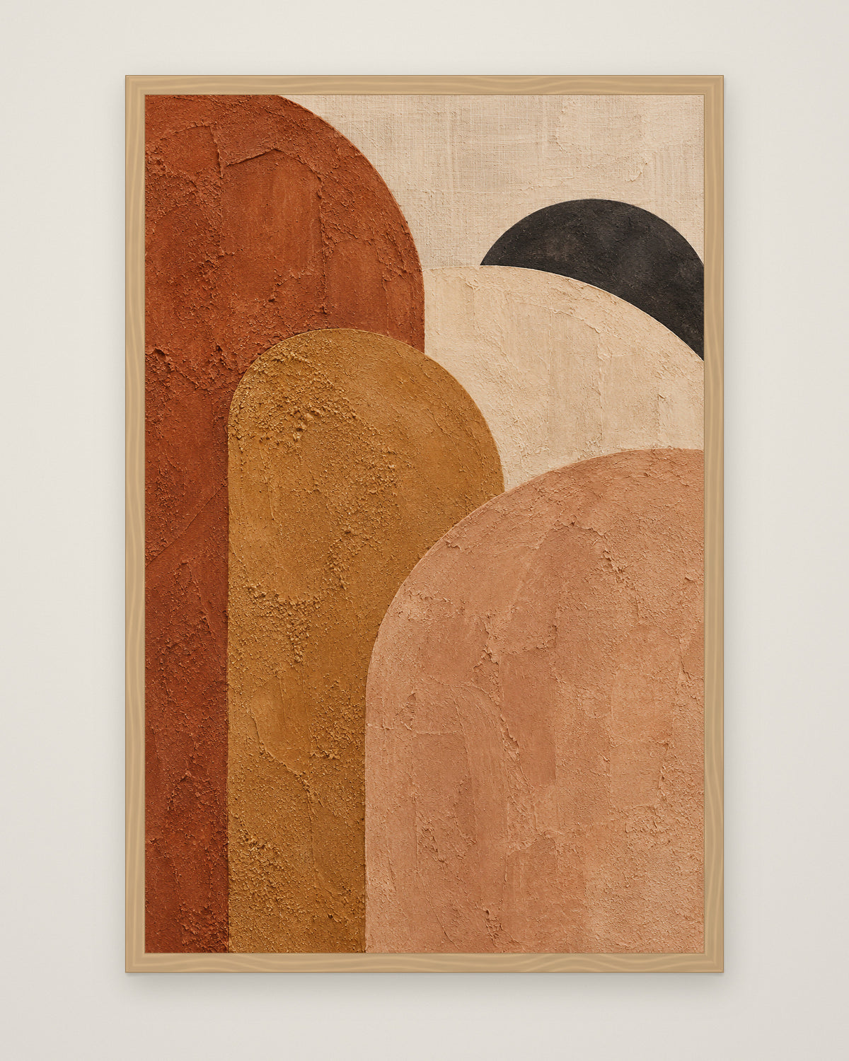 Terra Arch by Mila Sorel, Museum Edition framed edge to edge in a natural box frame, 60 × 90 cm and 80 × 120 cm