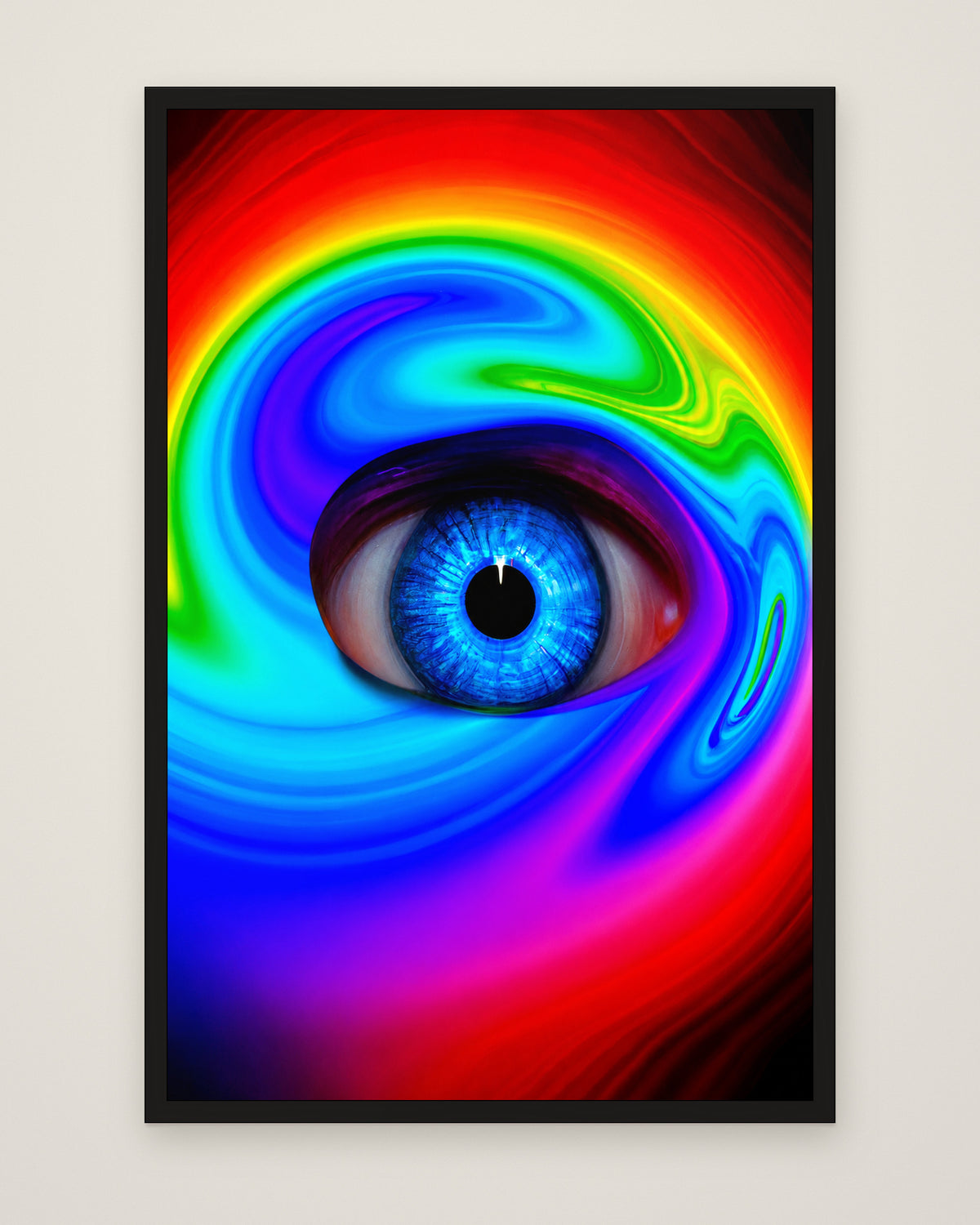The Spectrum Within by Nova Vale, Museum Edition framed edge to edge in a black box frame, 60 × 90 cm and 80 × 120 cm