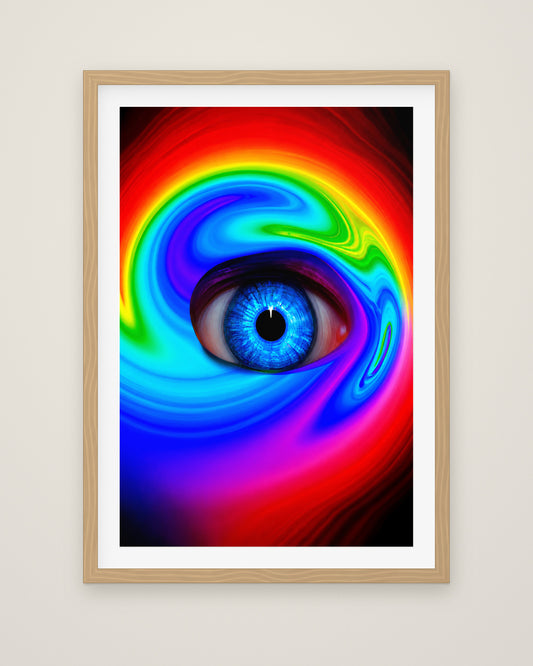 The Spectrum Within by Nova Vale, Museum Edition framed fine art print in a natural box frame with a snow white mount