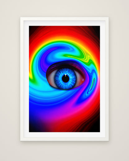 The Spectrum Within by Nova Vale, Museum Edition framed fine art print in a white box frame with a snow white mount