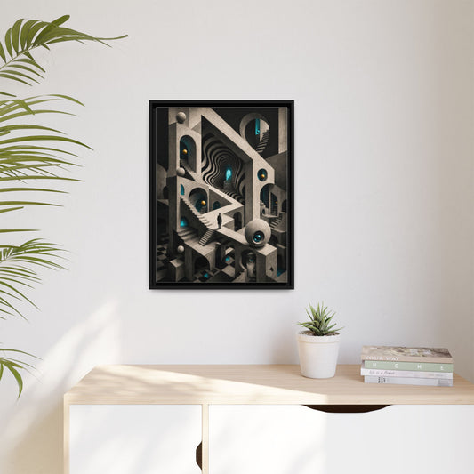 Apertura Mentis framed canvas in a room