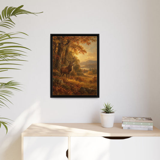 The Clearing framed canvas in a room