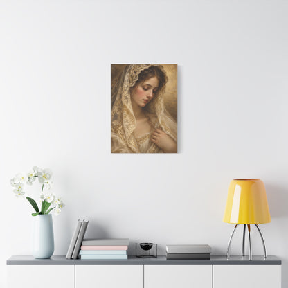 Dama di Pizzo frameless canvas in a room