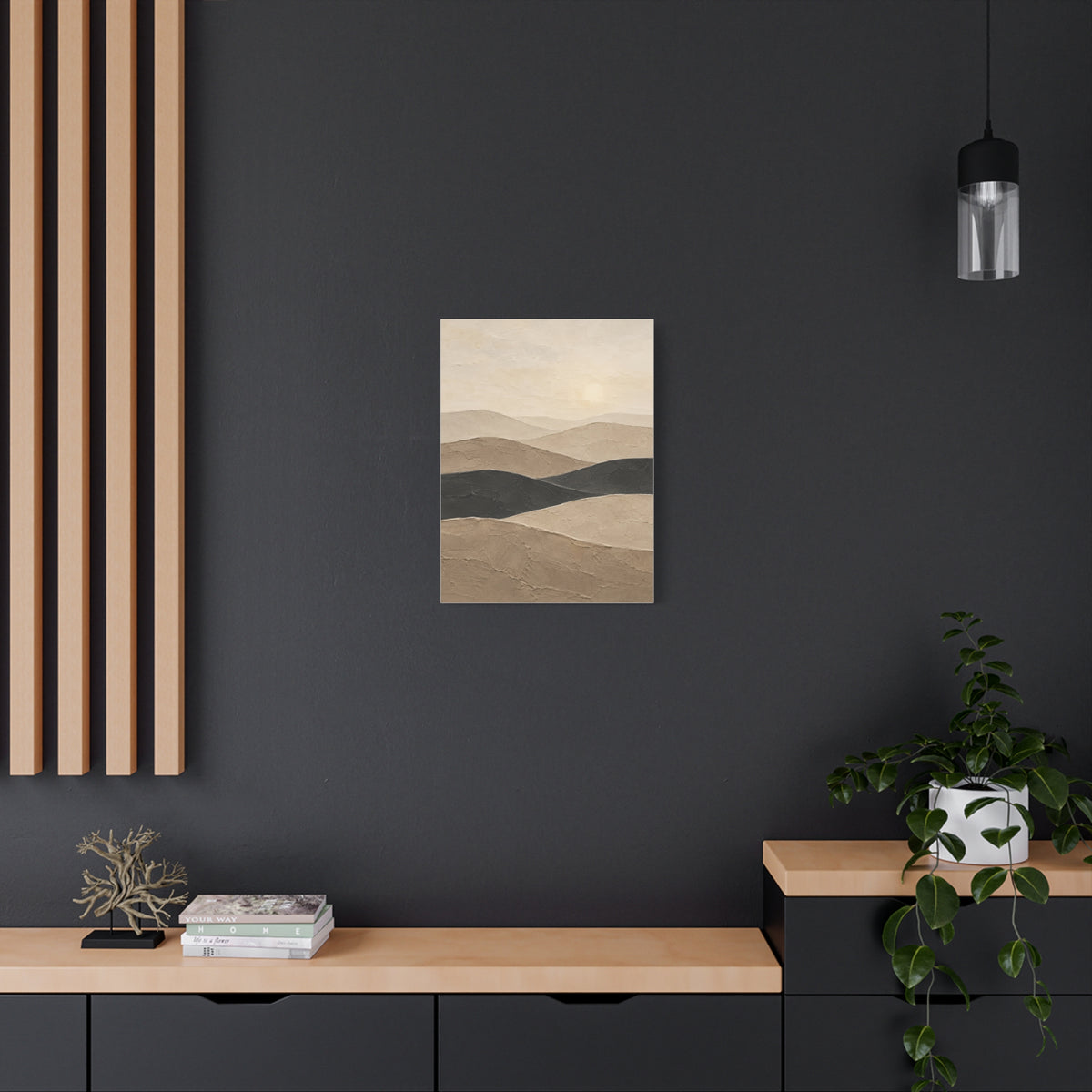 Quiet Hills frameless canvas styled interior