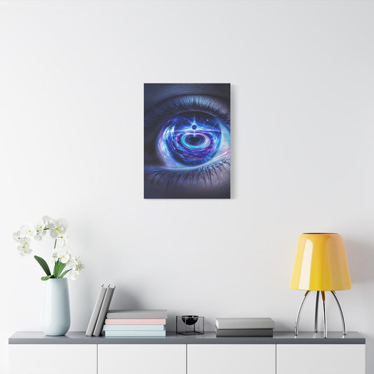 Eclipse of the Inner Eye frameless canvas in a room