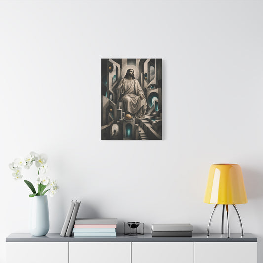 Scala Salvatoris frameless canvas in a room