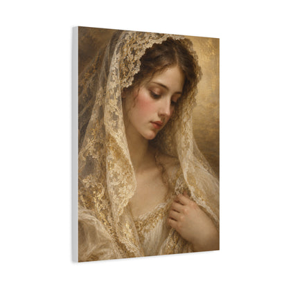 Dama di Pizzo frameless canvas side view
