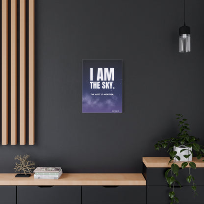 I Am the Sky frameless canvas styled interior