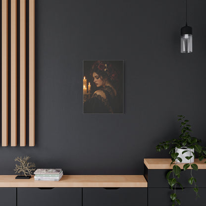 Rosa Notturna frameless canvas styled interior