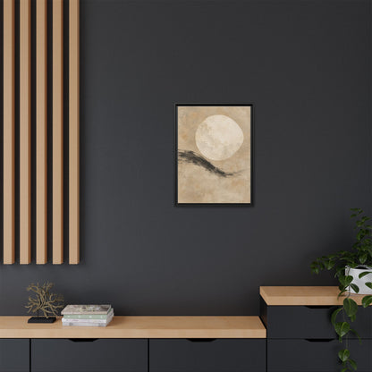 Linen Moon framed canvas styled interior